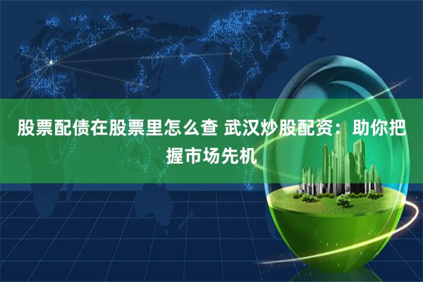 股票配债在股票里怎么查 武汉炒股配资：助你把握市场先机